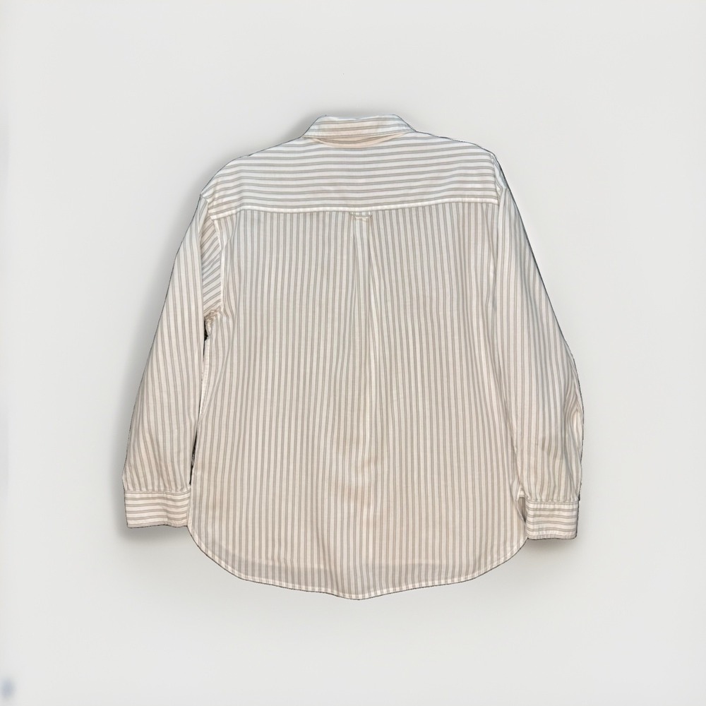 Tuckernuck Striped Button Down Shirt Oversized Small Quiet Luxury Boyfriend - Picture 3 of 7